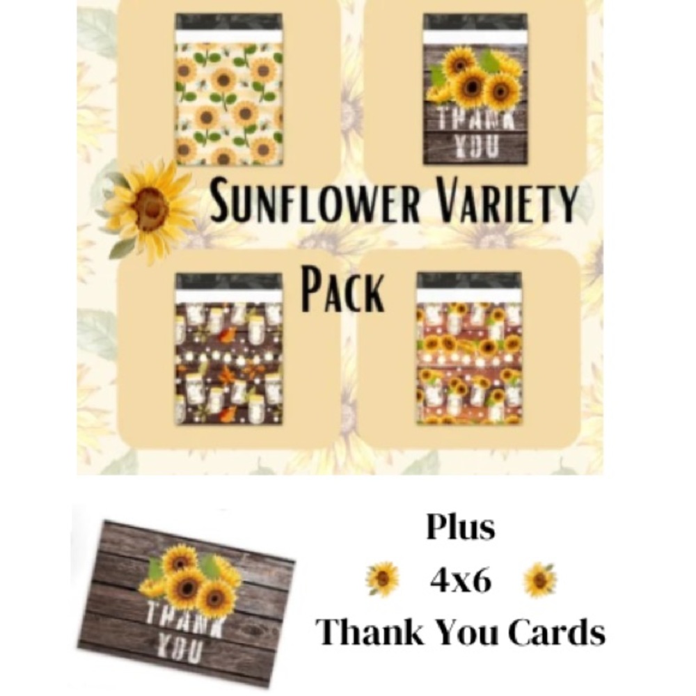 Last One! 🌻Poly mailers, 20 mailers & 20 cards